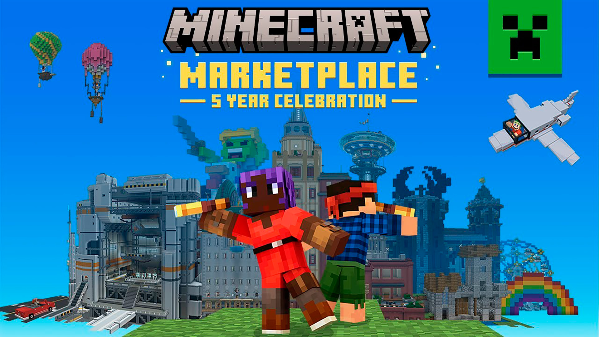 Marketplace 5 anos en Minecraft