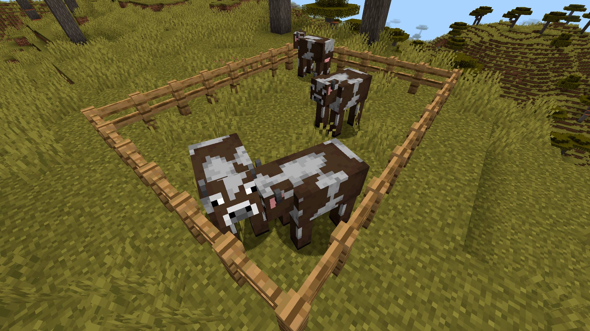 Vacas en Minecraft