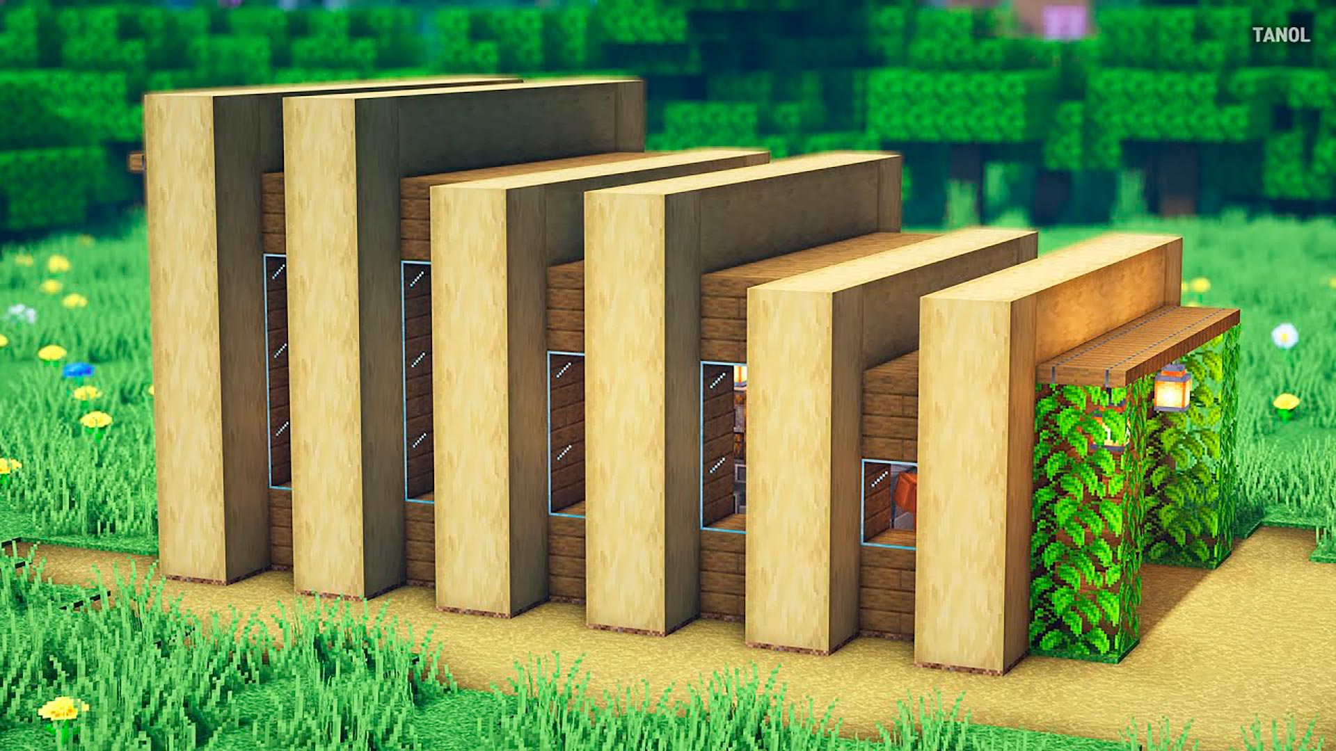 Pequenas casas modernas en Minecraft