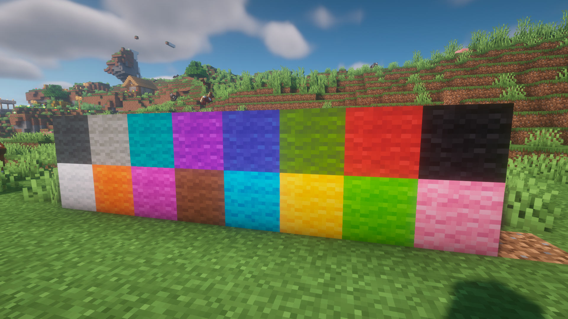 Lana de todos los colores en Minecraft