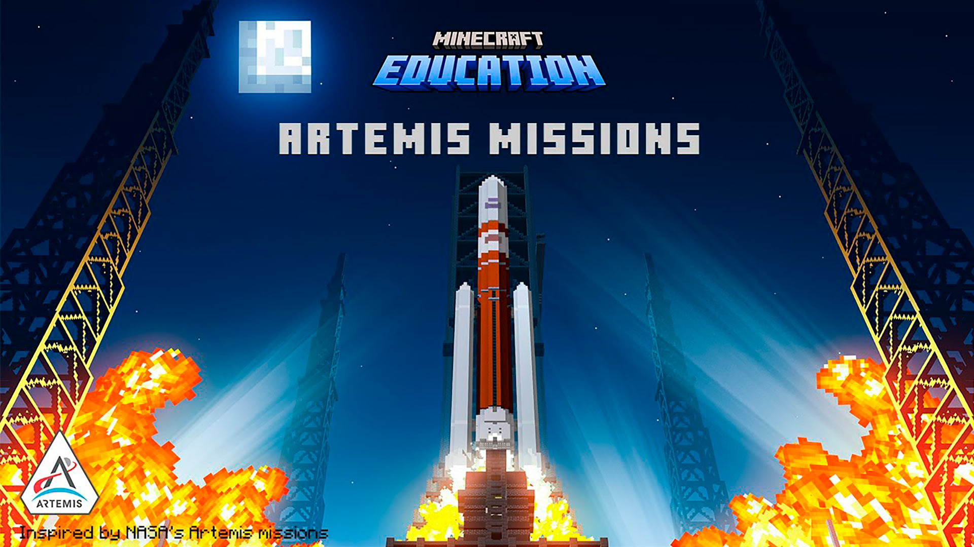 Artemisa Construccion de cohetes en Minecraft Education
