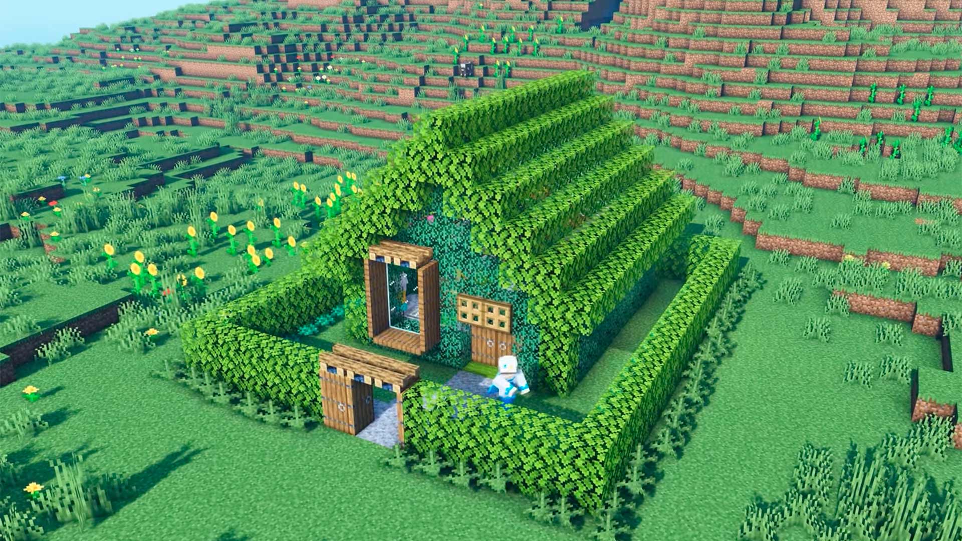 Casa de hojas en Minecraft