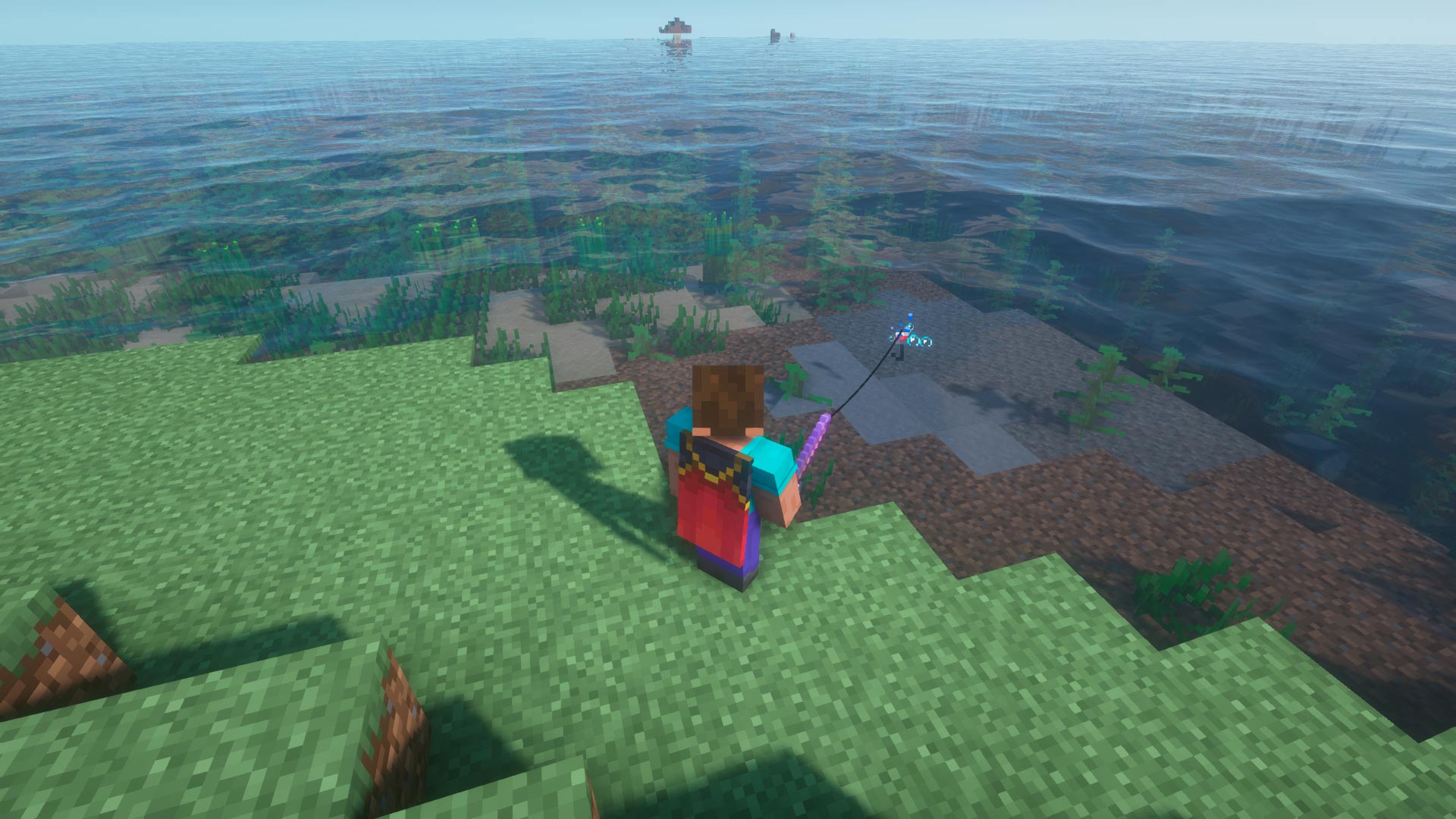 Pesca dos en Minecraft